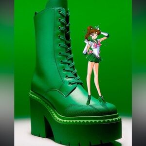 New Jimmy Choo x Sailor Moon Jupiter Lace Up Boots